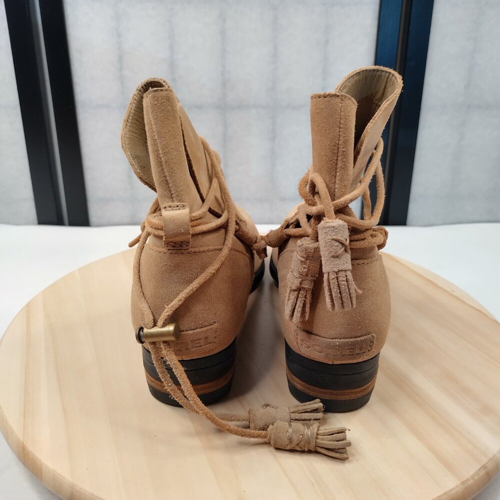 SOREL Farah Tan Booties with Flaws Women US 9 - Picture 7 of 16